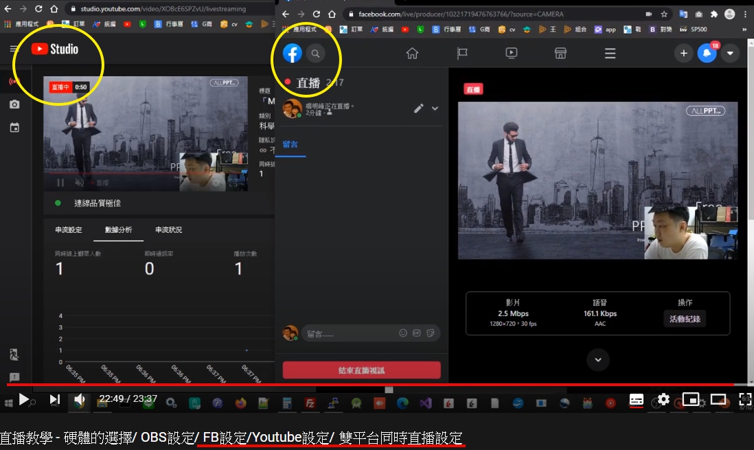 雙平台直播 伺服器出租 FB與YouTube
